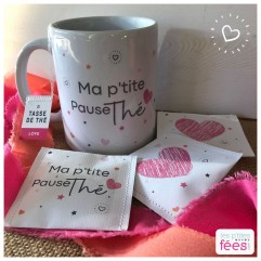 Mug "Ma P'tite Pause Thé" + 3 sachets de thé