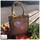 Mini Sac en jute personnalisable et ses badges