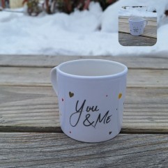 Tasse à café "You & Me" personnalisable 