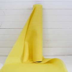 5m de chemin de table en toile de lin jaune