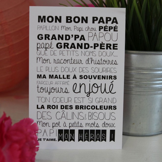 Carte Postale "mon grand-père"