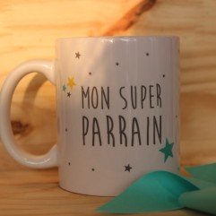 Mug "Mon Super Parrain" personnalisable