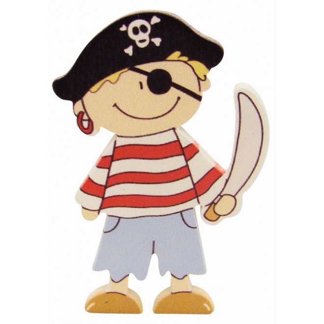 Pirate garçon en bois