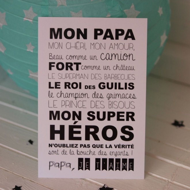 Carte Postale "mon papa"