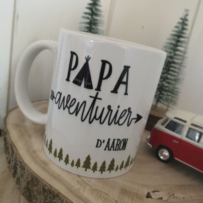 Mug "Papa Aventurier" personnalisable