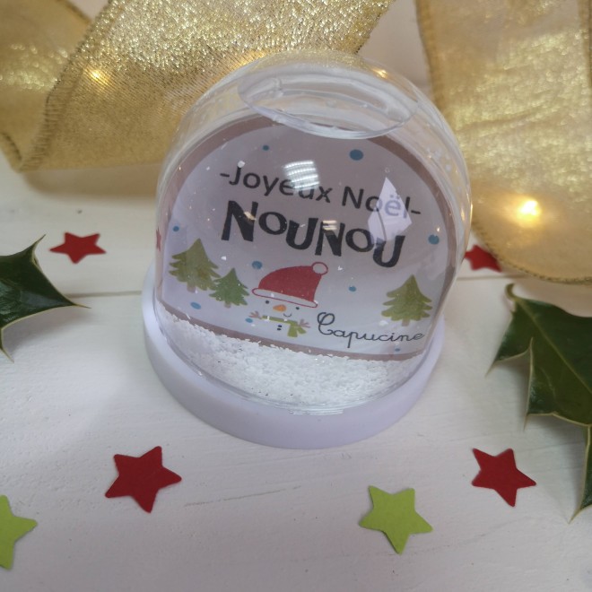 Boule A Neige Joyeux Noel Nounou Idees Cadeaux