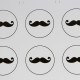 10 autocollants moustaches