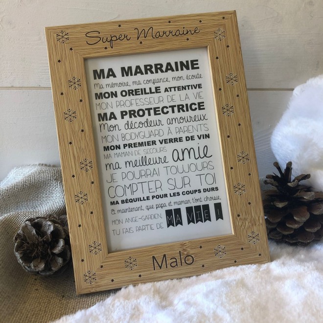 Cadre Super Marraine+ carte